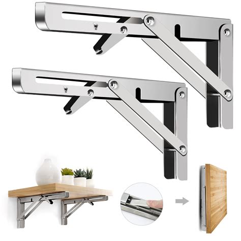 collapsible metal bracket|heavy duty folding shelf brackets.